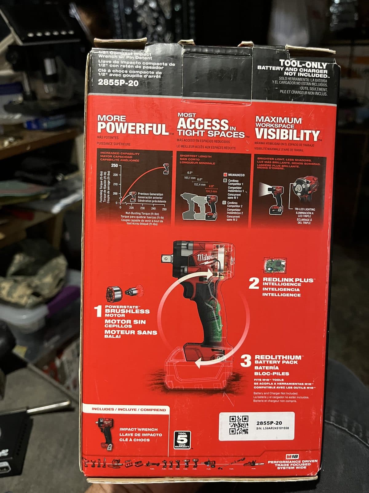 Milwaukee M18 FUEL 1/2" Compact Impact Wrench (New in Box) 4