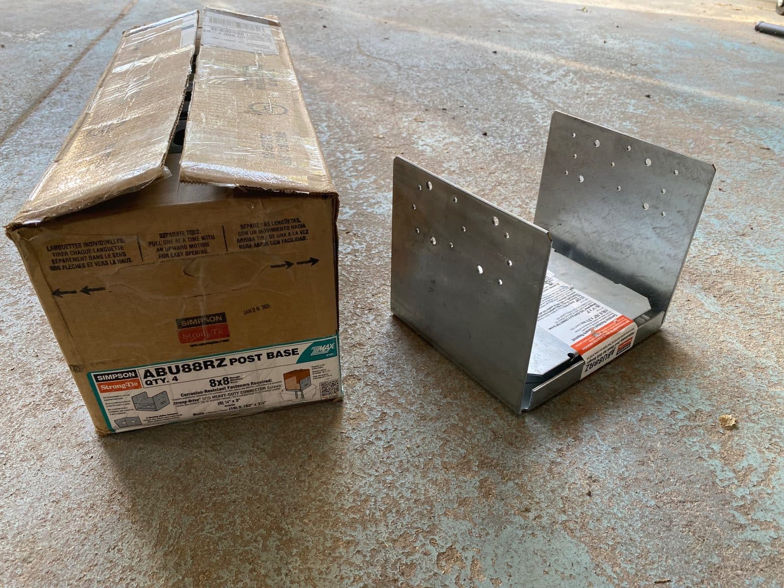 Rough Cut 8x8 Adjustable Post Base  3