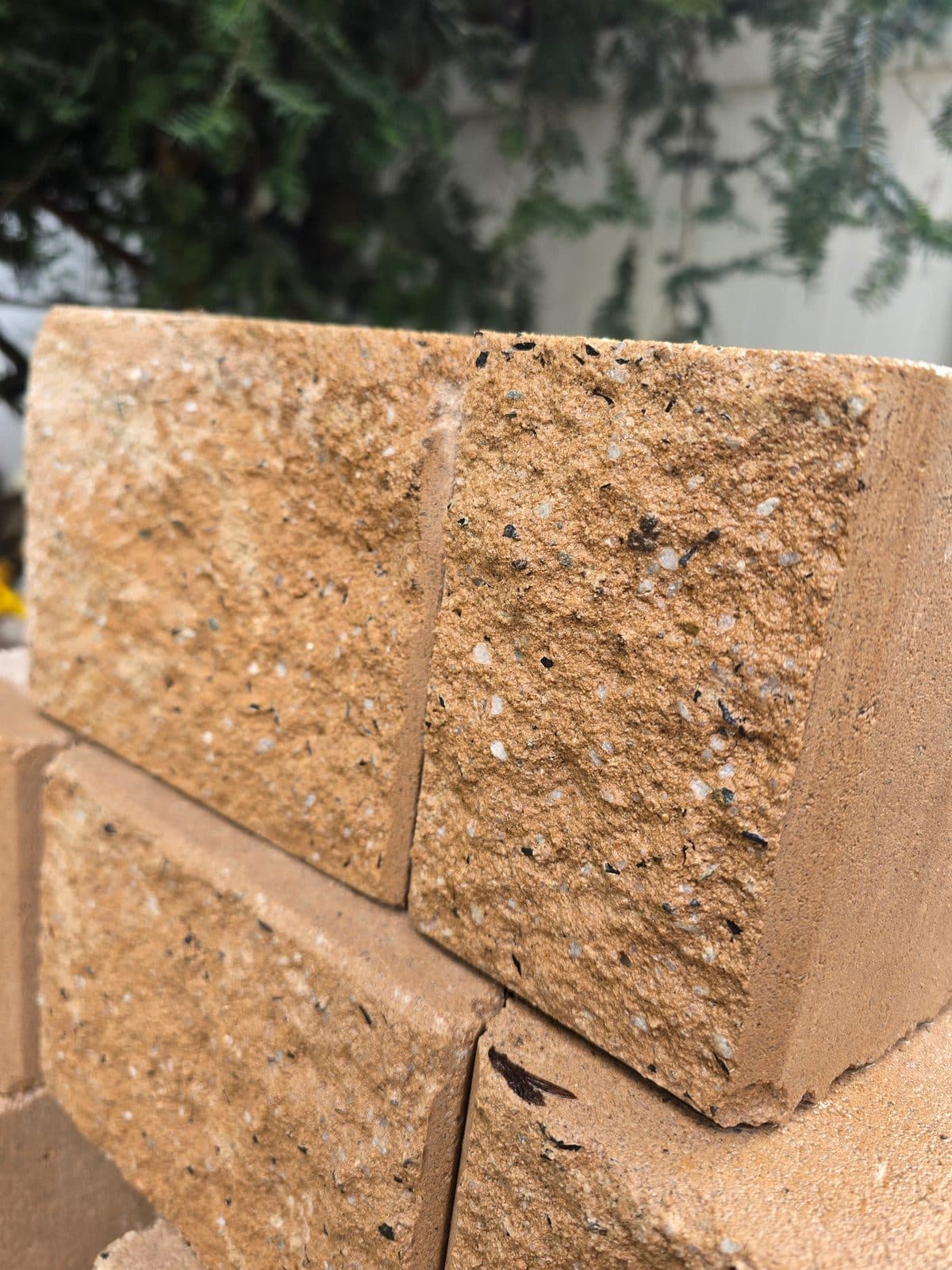 UNUSED decorative retaining wall brick and cap. Bricks never laid 2