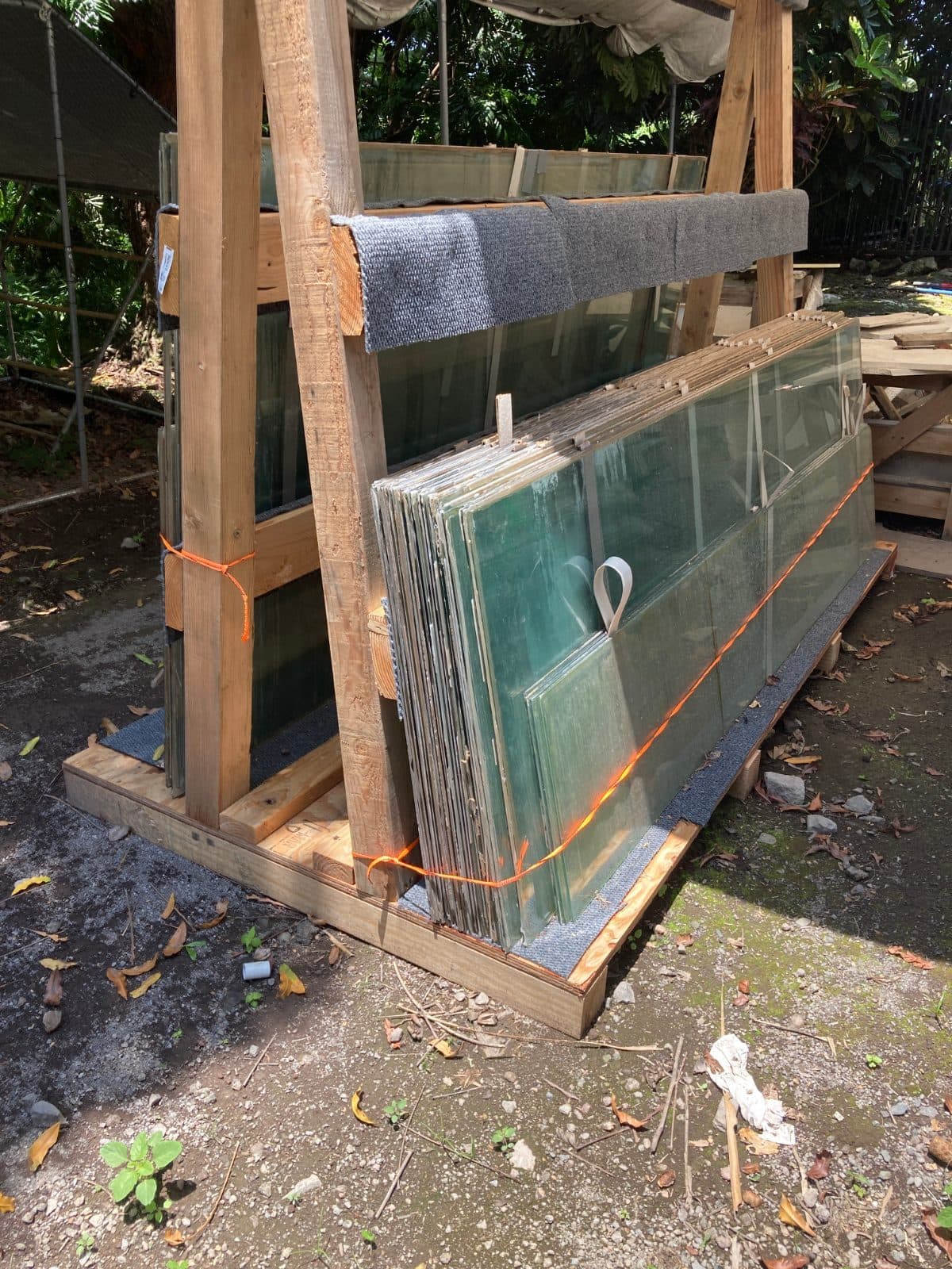36 pieces of large door glass