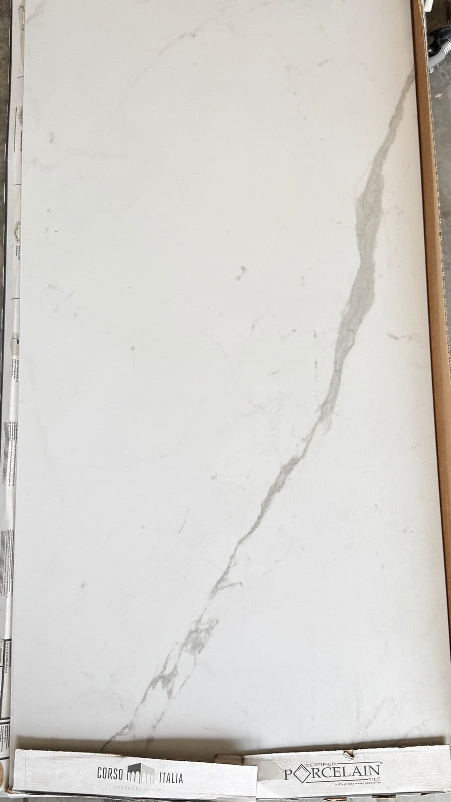 (62 cases) Marble Look Porcelain Floor and Wall Tile Impero Prestige White Matte 24 in. x 48 in. 3