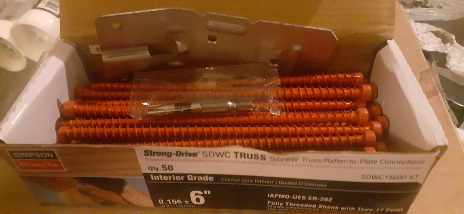 Boxs of Simpson Strong-Tie SDWGC Truss Screws 2