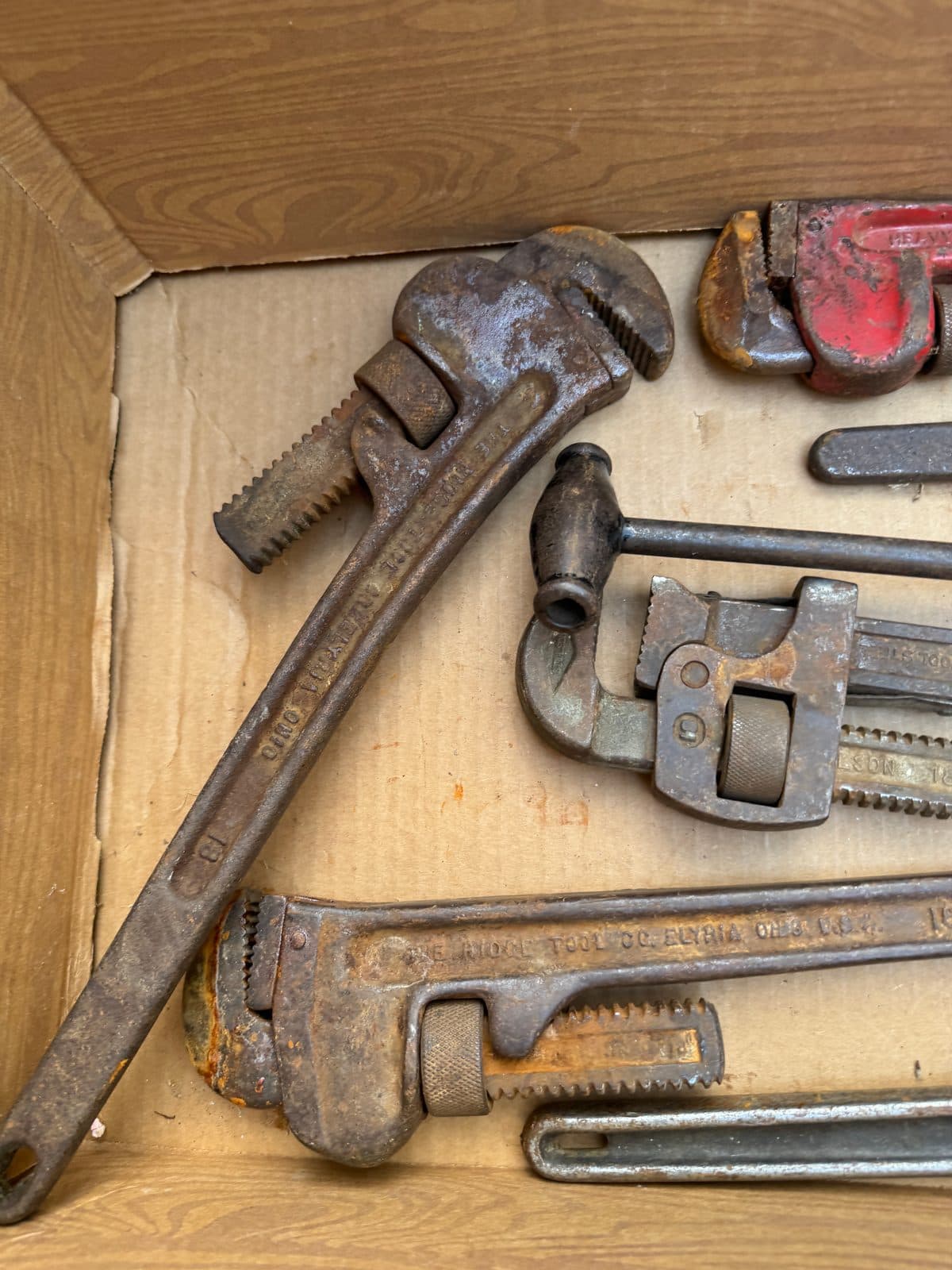 Vintage Pipe Wrench Lot — Stillson, Union, TRIMO, Ridgid & More 2