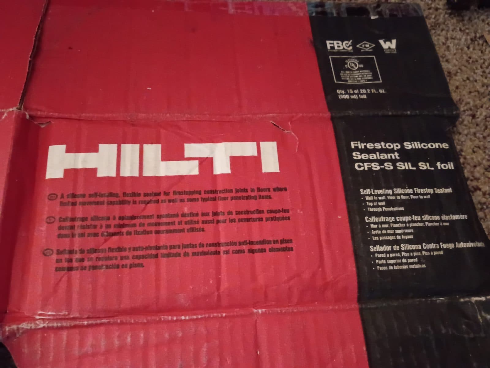 Hilti Firestop Silicone Sealant  