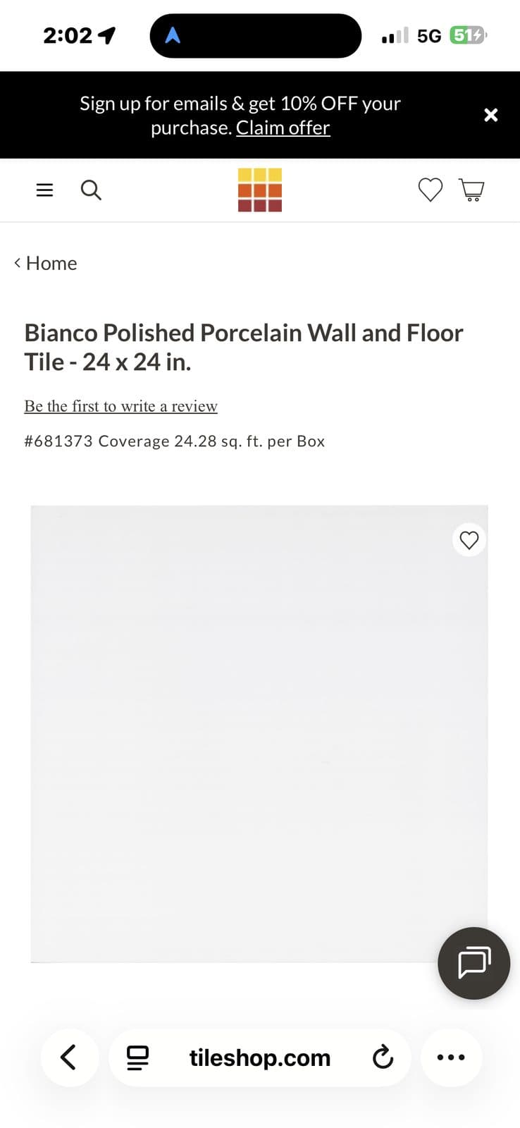 15 Boxes NEW Tile Shop Bianco Polished Porcelain Tile 24x24 – 364 Sq Ft