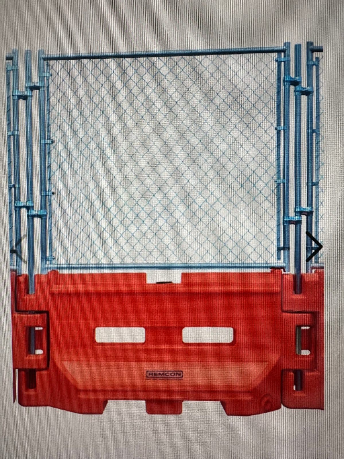 75 Remcon water filled orange barricades with privacy fence