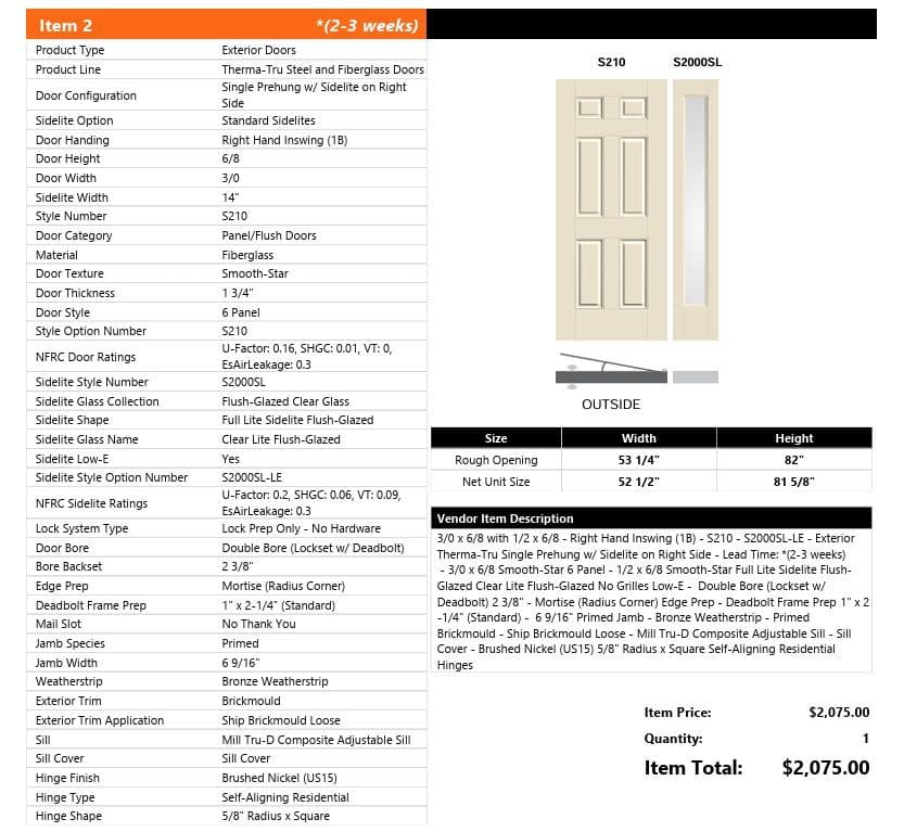 Brand new Therma Tru Exterior doors 2