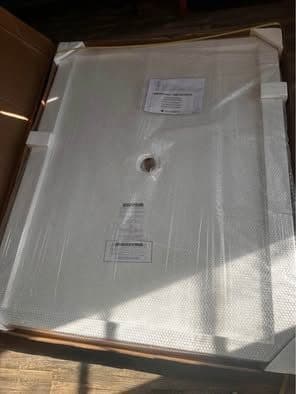 Fleurco ADQ4860-18 ADQ 60 L Inch Quad Base with Center Drain, Non Lucite and Non Textured, 48”x60” 3