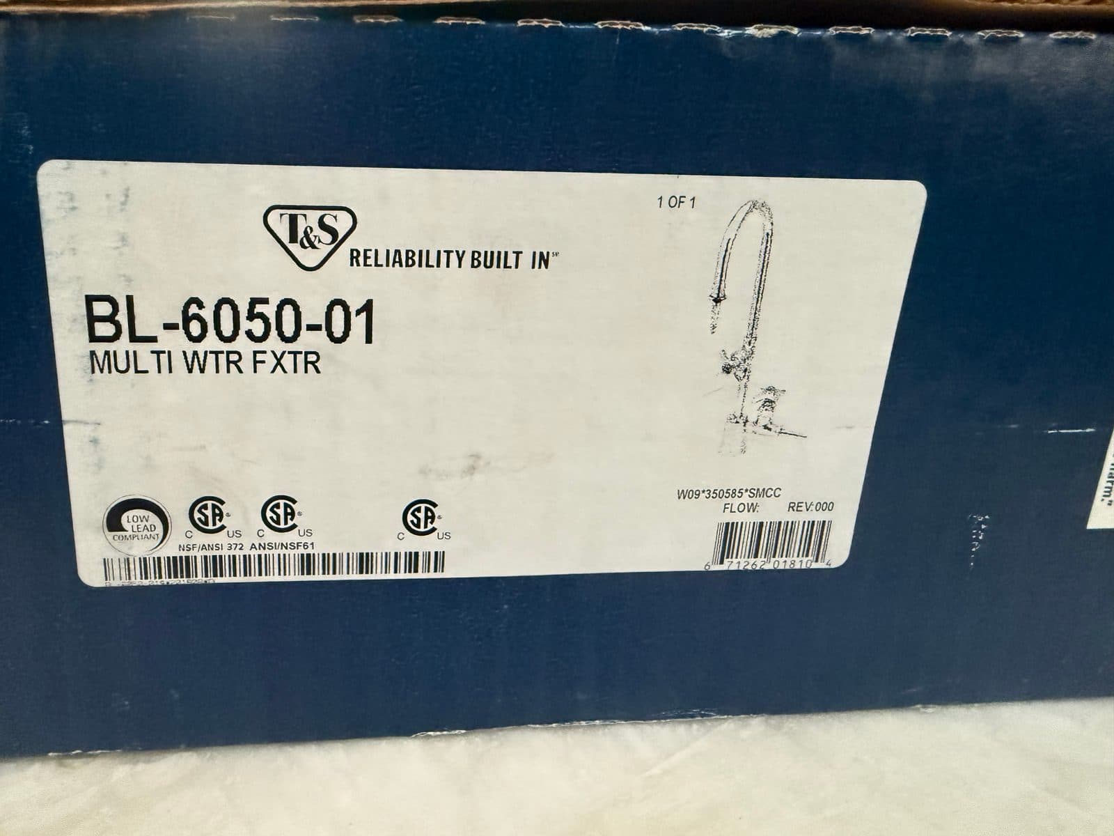 T&S Brass BL-6050-01 Multi-Water Laboratory Fixture – NEW Open Box 2