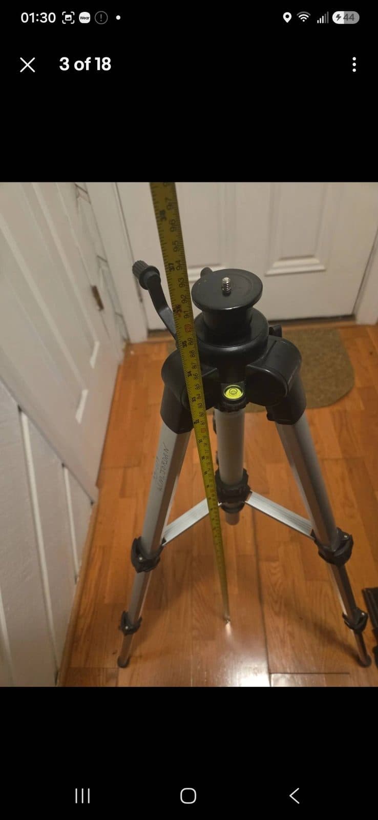 Hilti PMC46 Crossbeam Laser w/ Tripod, Mounting Brace, Manual, & Hard Case 2
