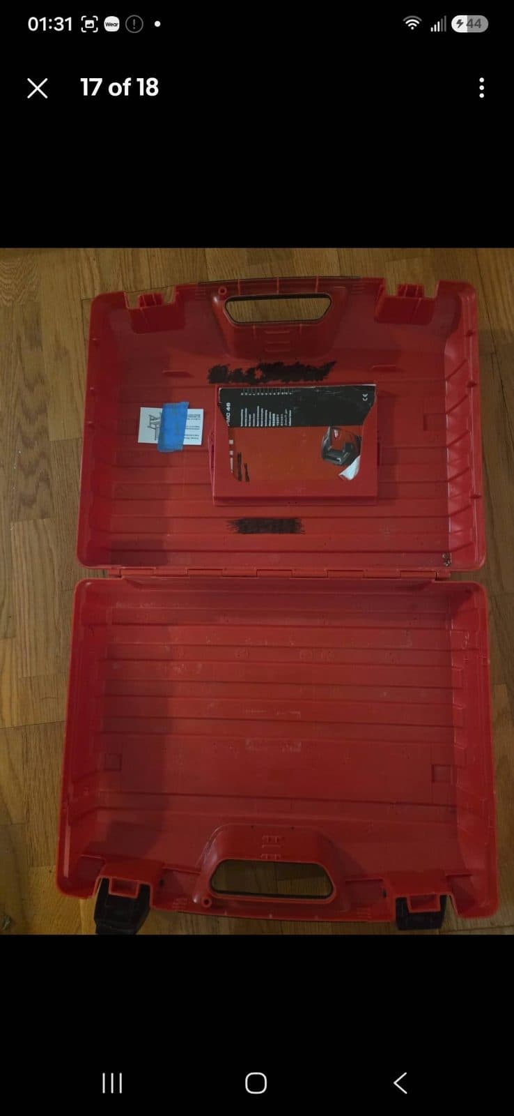 Hilti PMC46 Crossbeam Laser w/ Tripod, Mounting Brace, Manual, & Hard Case 8