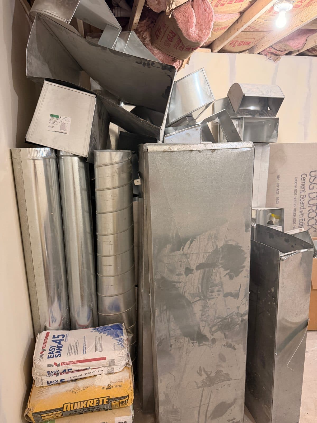 HVAC Ductwork & Building Materials – Leftover from Renovation