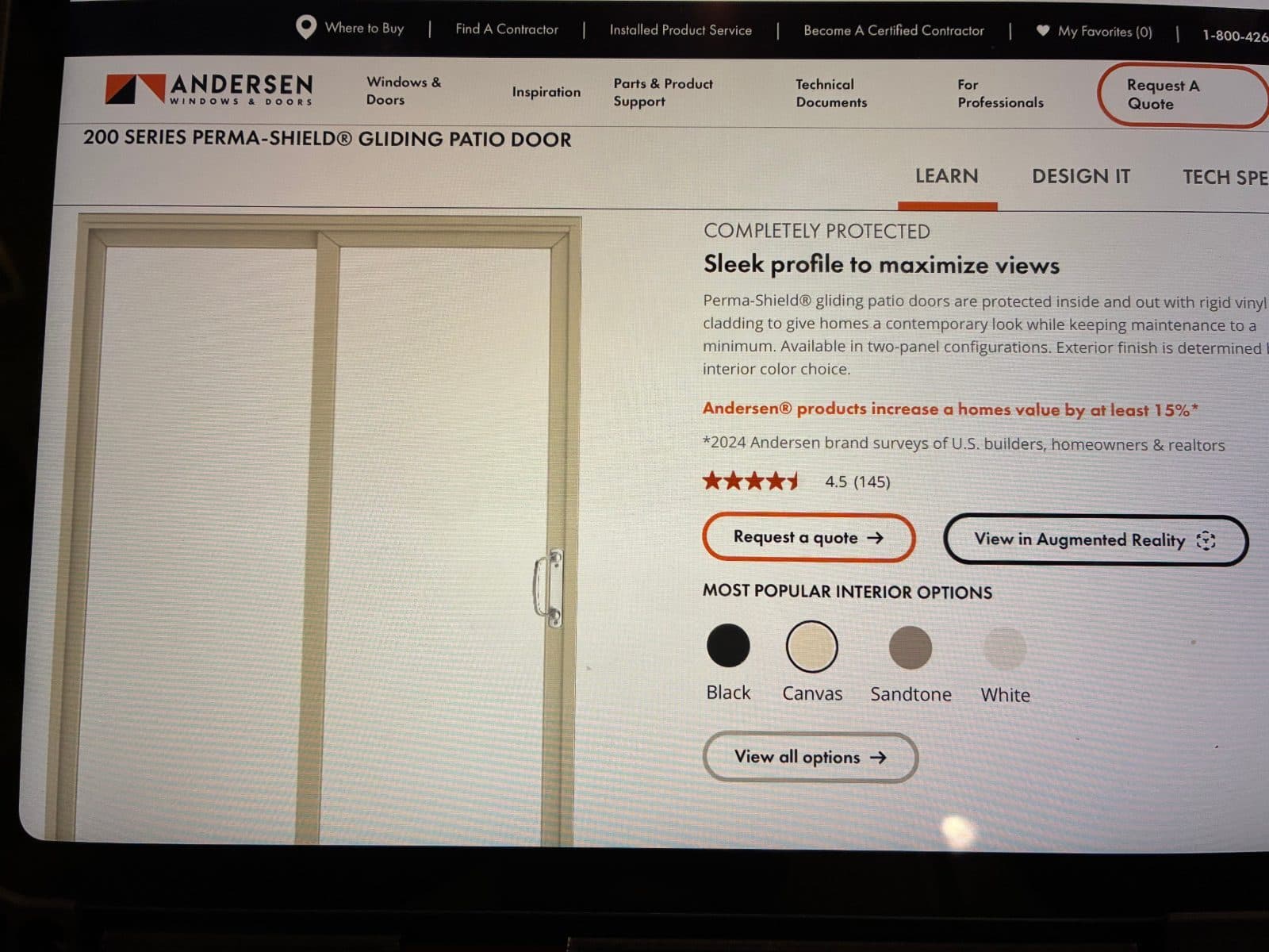 BRAND NEW Andersen Patio Door - 200 Series 