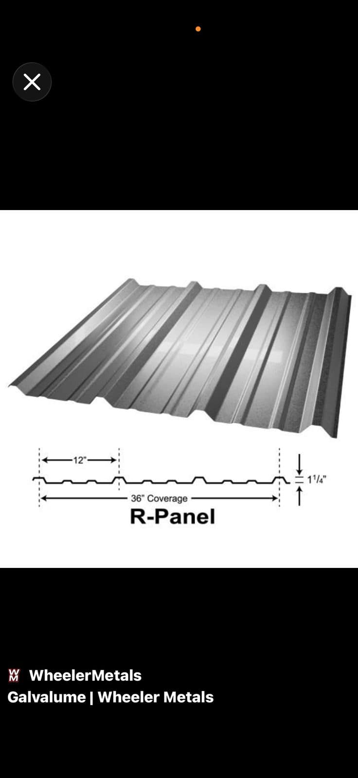 Galvanized metal roofing