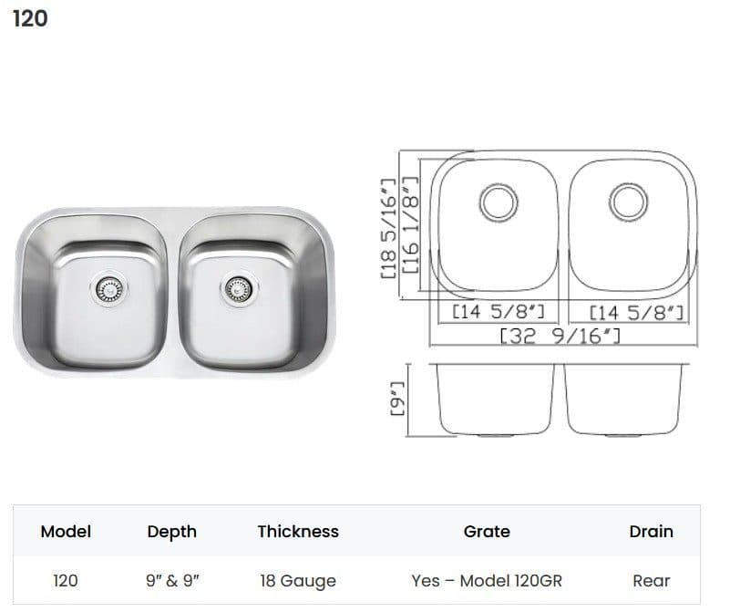 $35 Stainless steel sinks - 18 gauge, 50/50 double bowl, full pallet 3