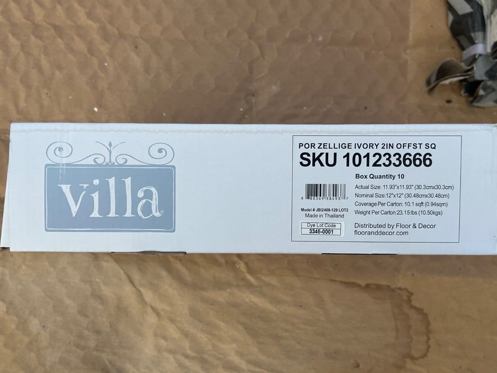 Villa Zellige Ivory Matte Porcelain Mosaic Tile – Approx. 18 Sq Ft 4