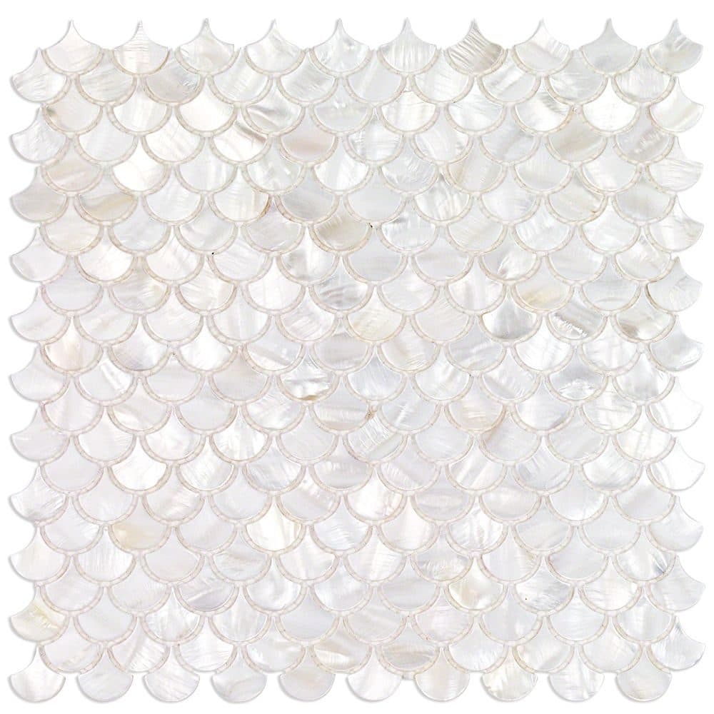 Tilebar Mother of Pearl Oyster White Shell Mosaic Tile – New Box – 9.7 Sq Ft 2