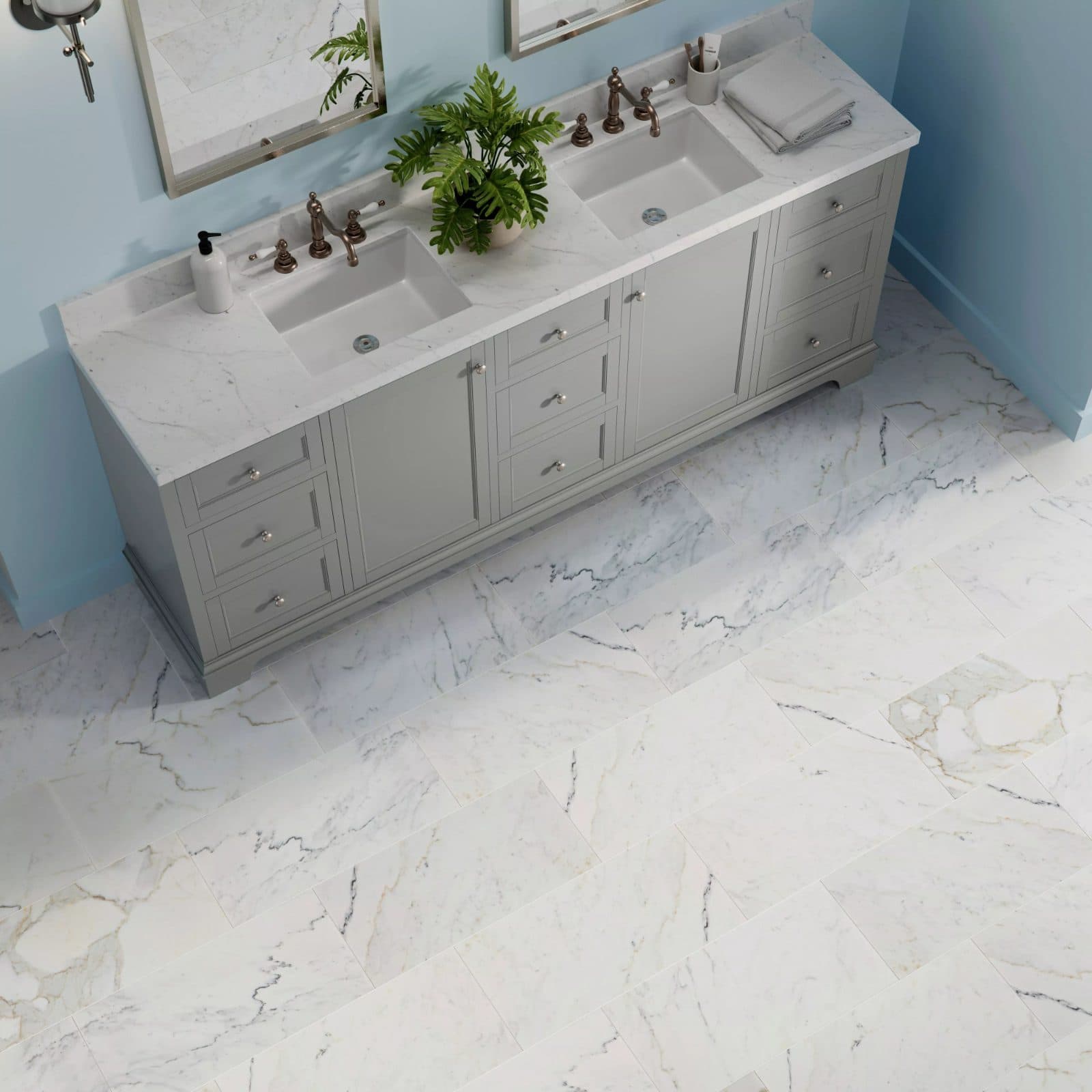 Viviano Calacatta Premium Honed Marble Tile 12" x 24" – New Box / 10 Sq Ft 2