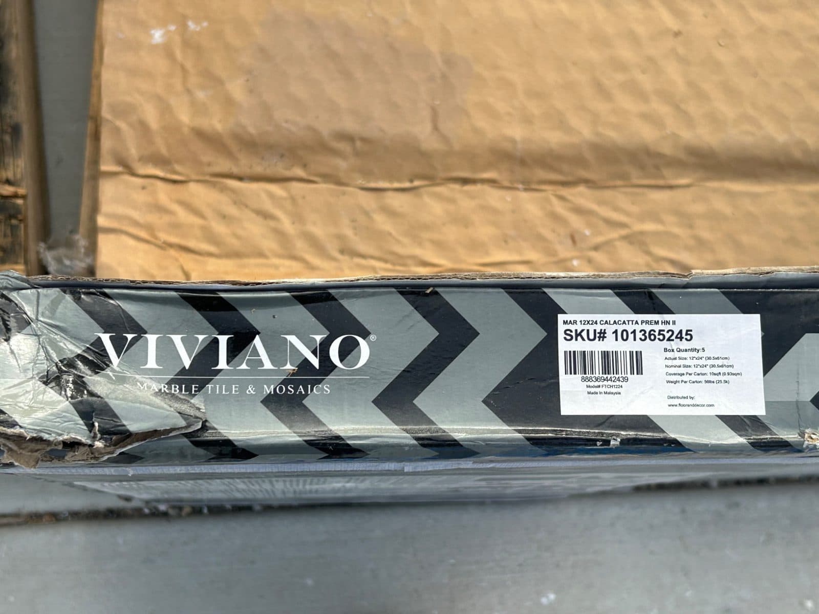 Viviano Calacatta Premium Honed Marble Tile 12" x 24" – New Box / 10 Sq Ft 3