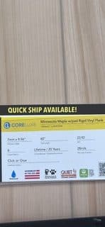 2584 Sq Ft LVP Flooring and (4) 7ft transitions