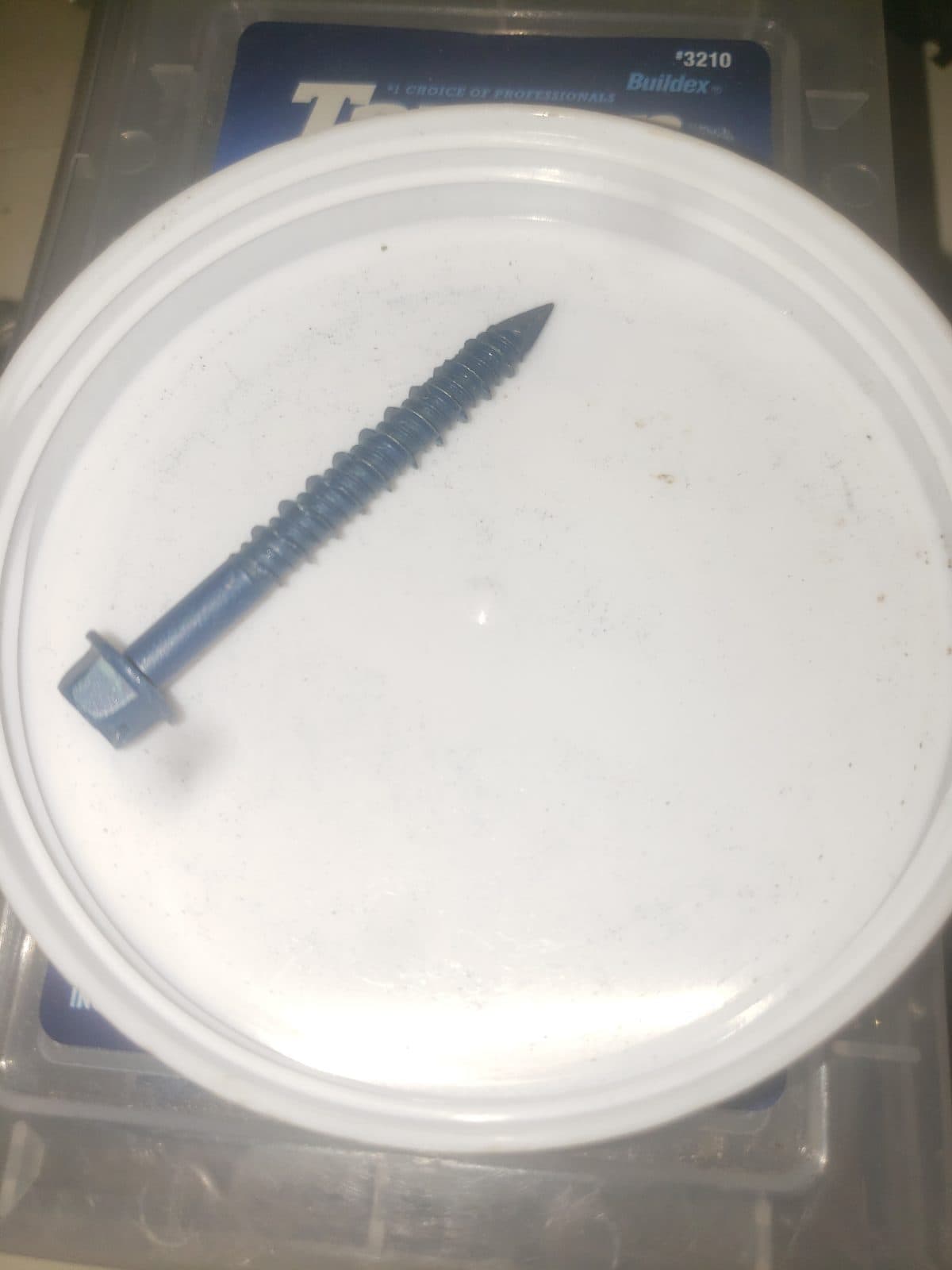 100 x 1/4" x 2 1/4" concrete screws (tapcons) 2