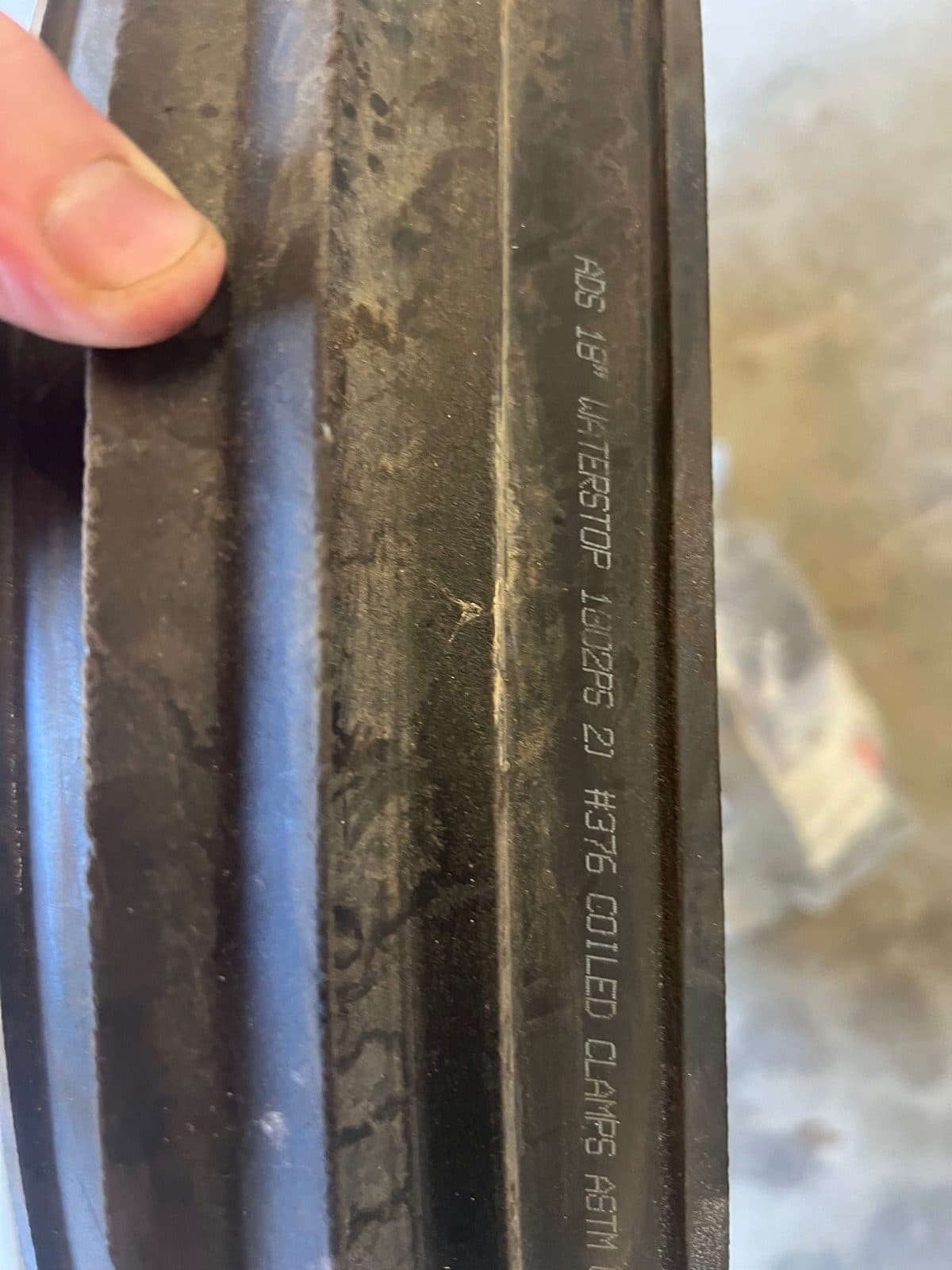 33, 18 inch Water stops for HDPE