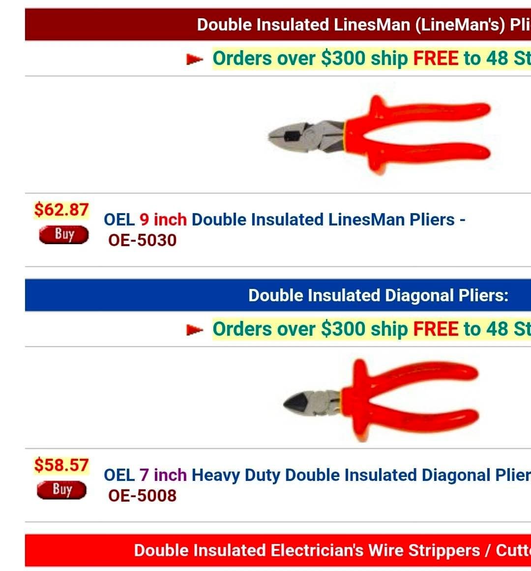 Oel high voltage insulated tool as SET 4