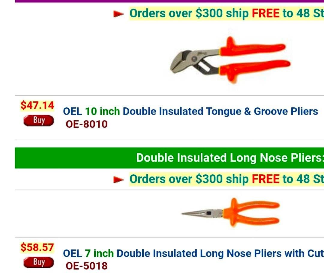 Oel high voltage insulated tool as SET 5