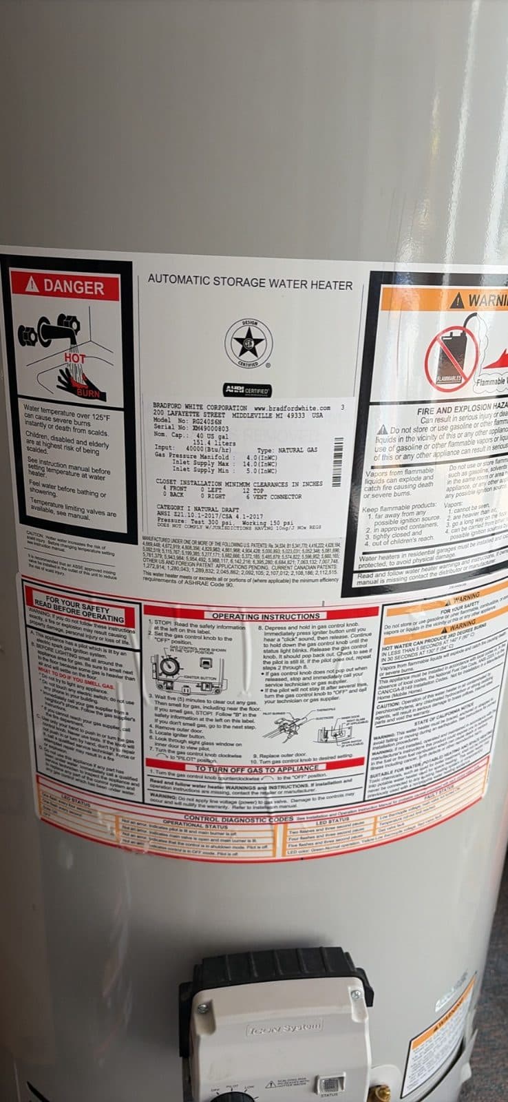 Hot water heater 5