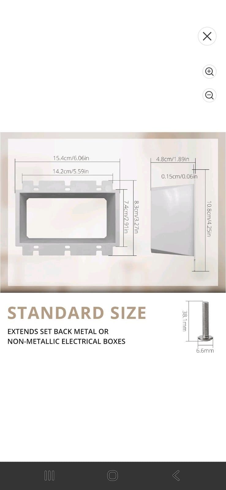 Arlington BE3 Outlet Box Extender, 3-Gang 4