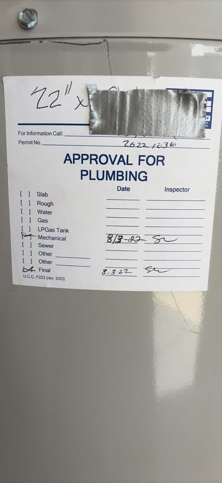 Natural Gas Bradford/White Hot Water Heater 3