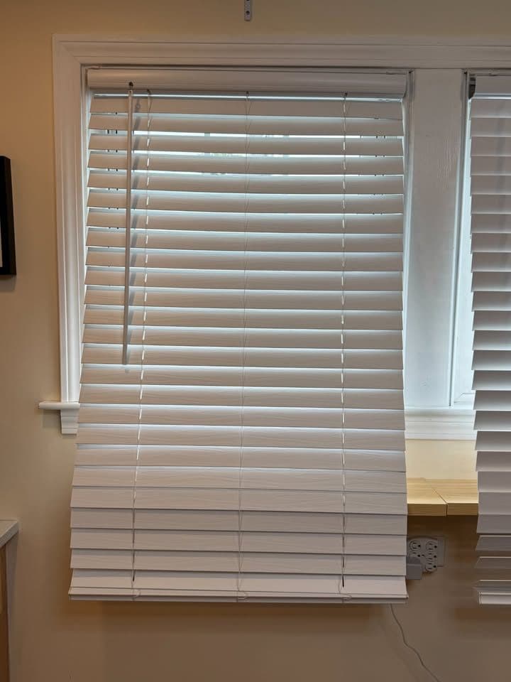 Faux wood blinds (various sizes - $20-$40 each or lot for $200)