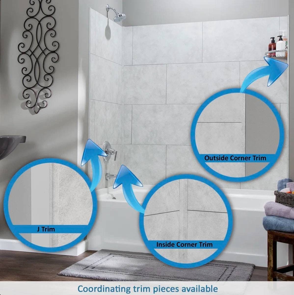 Palisade Tile Shower and Tub Surround Kit **NEW** . 6