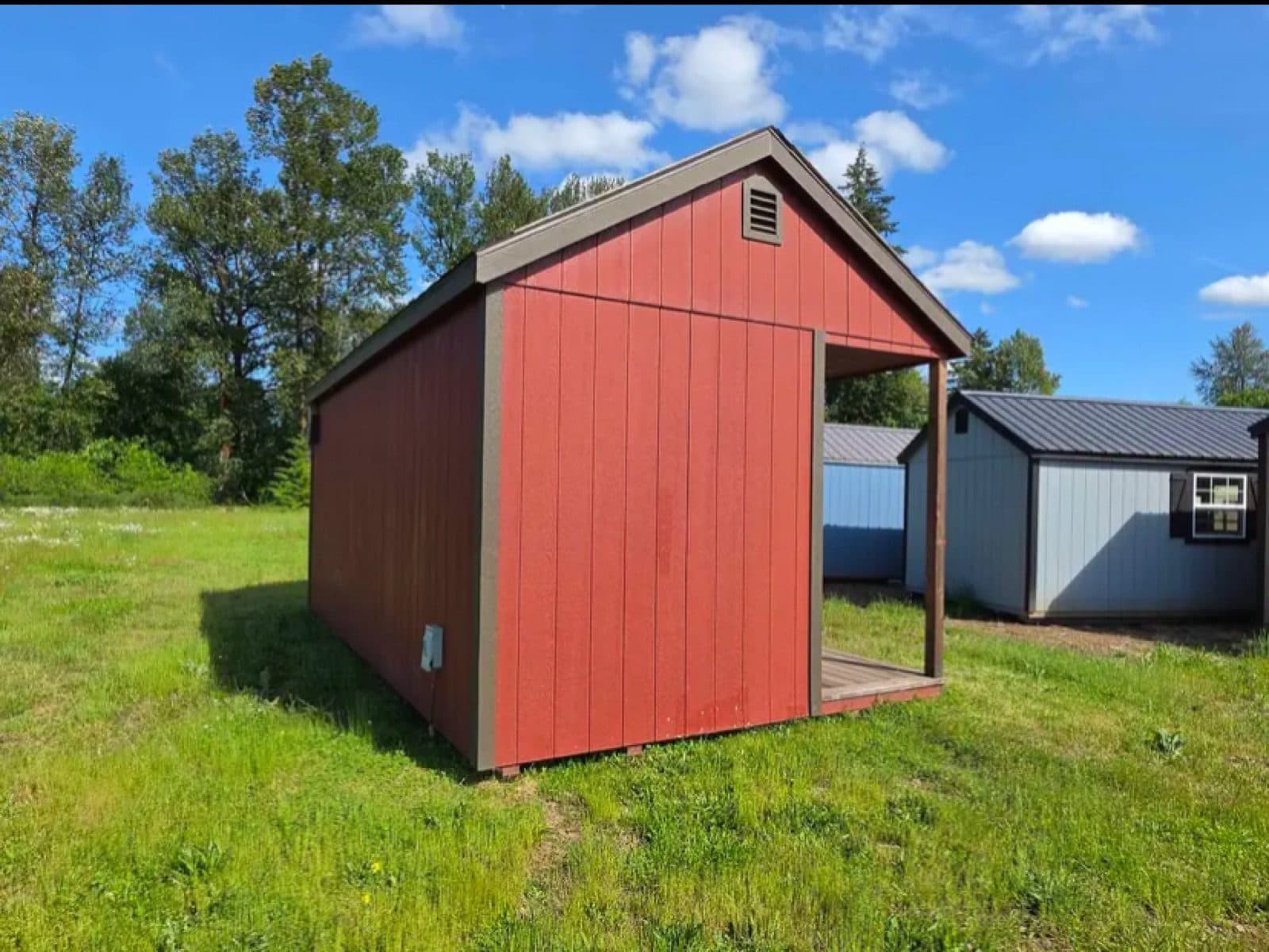 Finished out 12x20 shed made into an office building with electrical 3