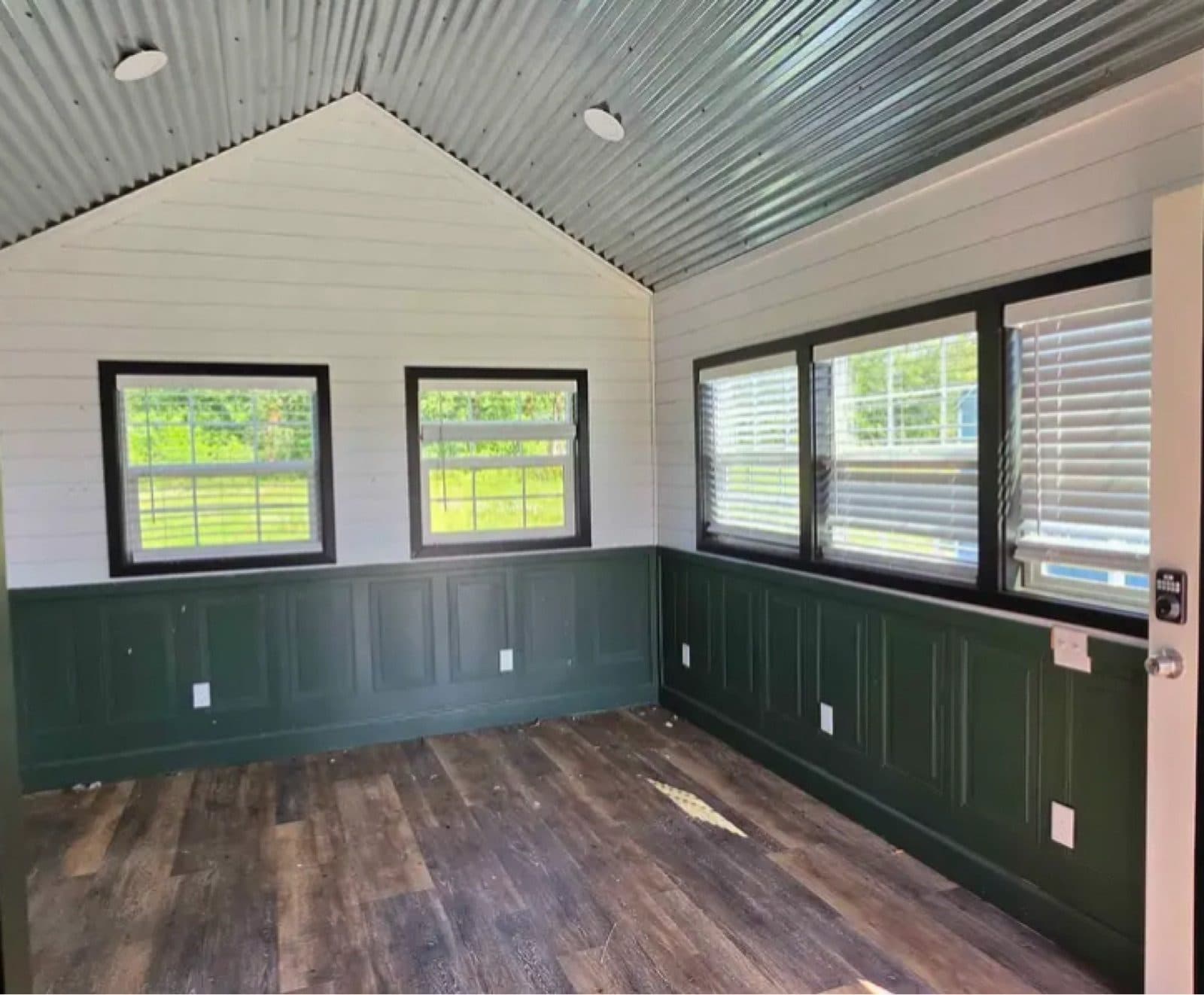 Finished out 12x20 shed made into an office building with electrical 4