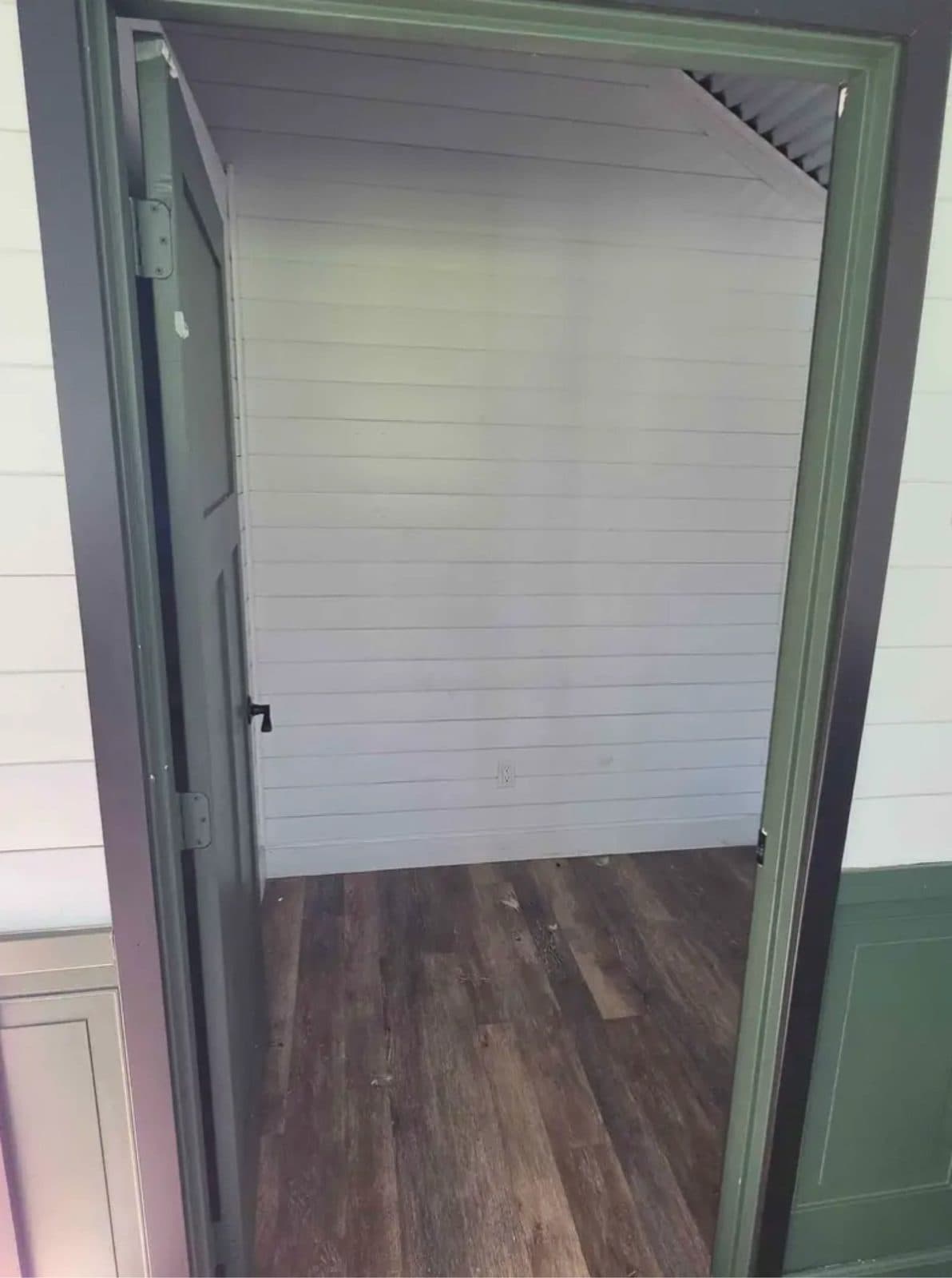 Finished out 12x20 shed made into an office building with electrical 5