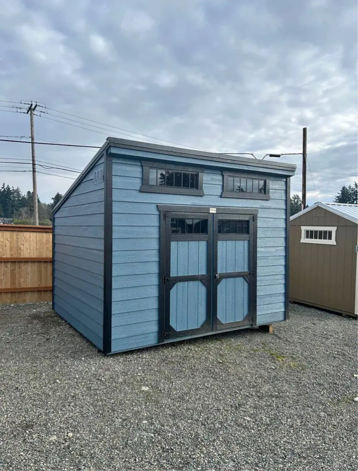 Modern Lap Siding - 10x12 - Single Slope Lean-To Style Building