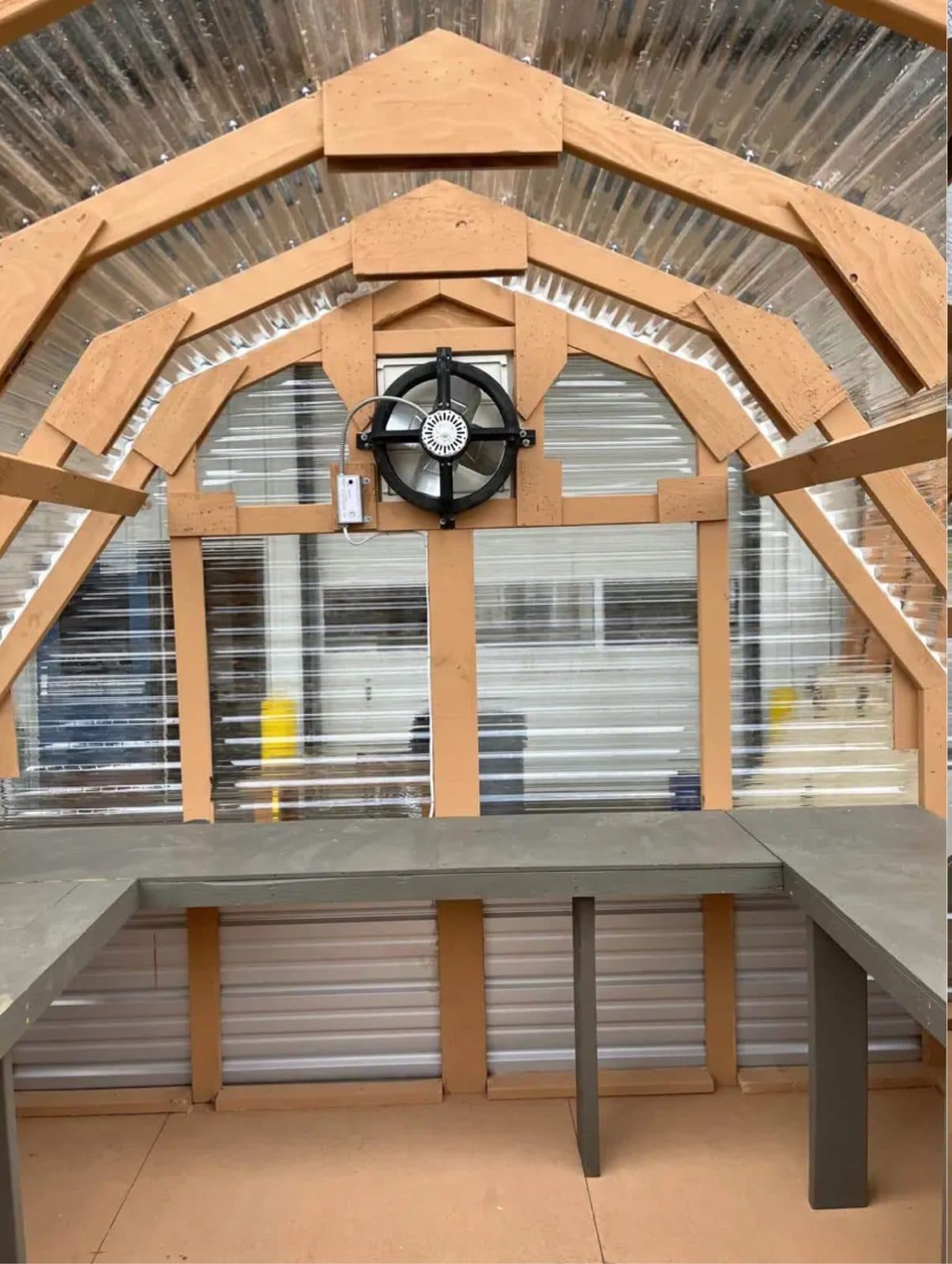 Gambrel Greenhouse - Polycarbonate Roof & Metal Siding 3