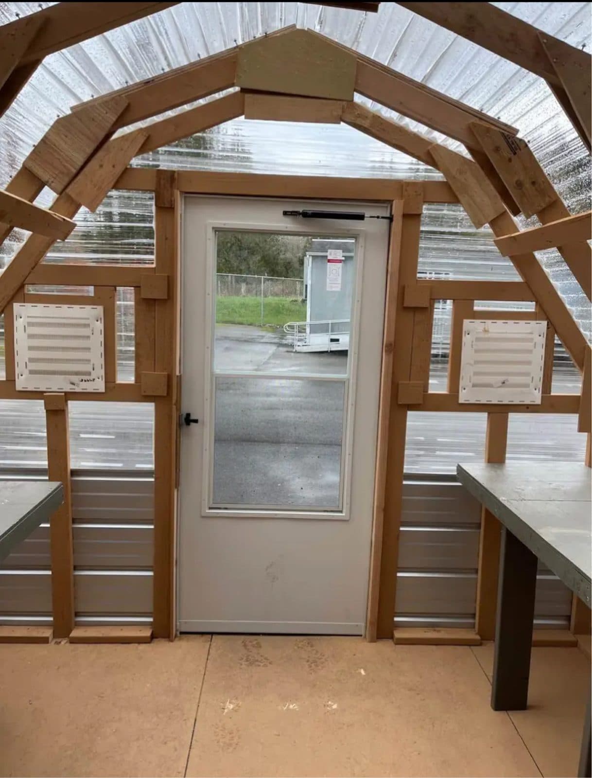 Gambrel Greenhouse - Polycarbonate Roof & Metal Siding 4