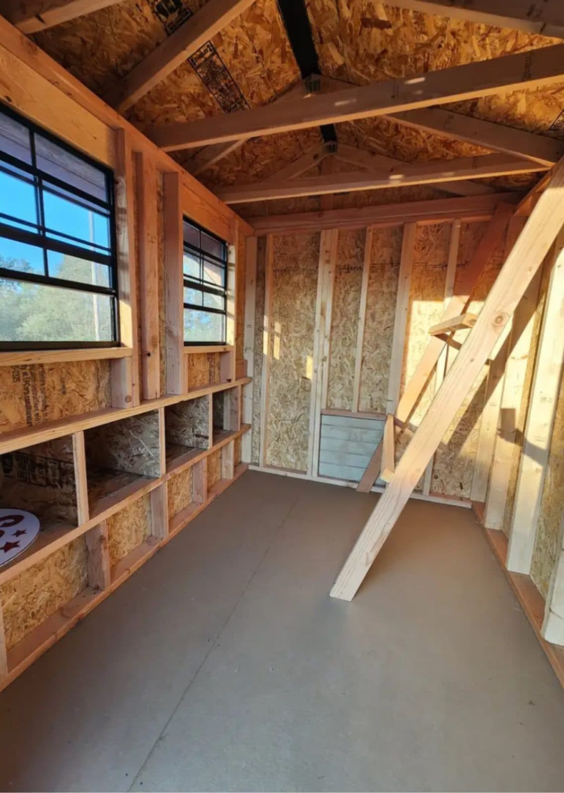 6x8 Red Chicken Coop 3