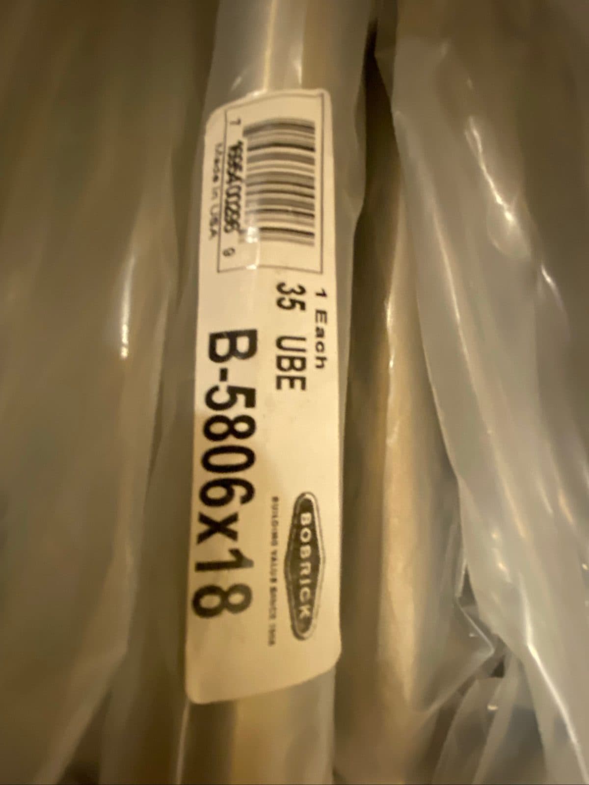 Bobrick B-5806x18 Stainless Steel Grab Bars – 18” – New Surplus – 13 Available 2