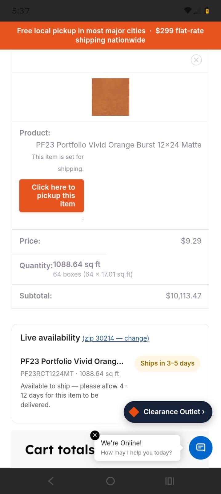 Tile by Dalite 1080sqft ORANGE BURST 4