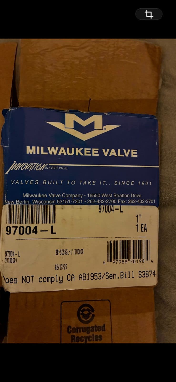 MILWAUKEE 2” Butterfly Valve 4