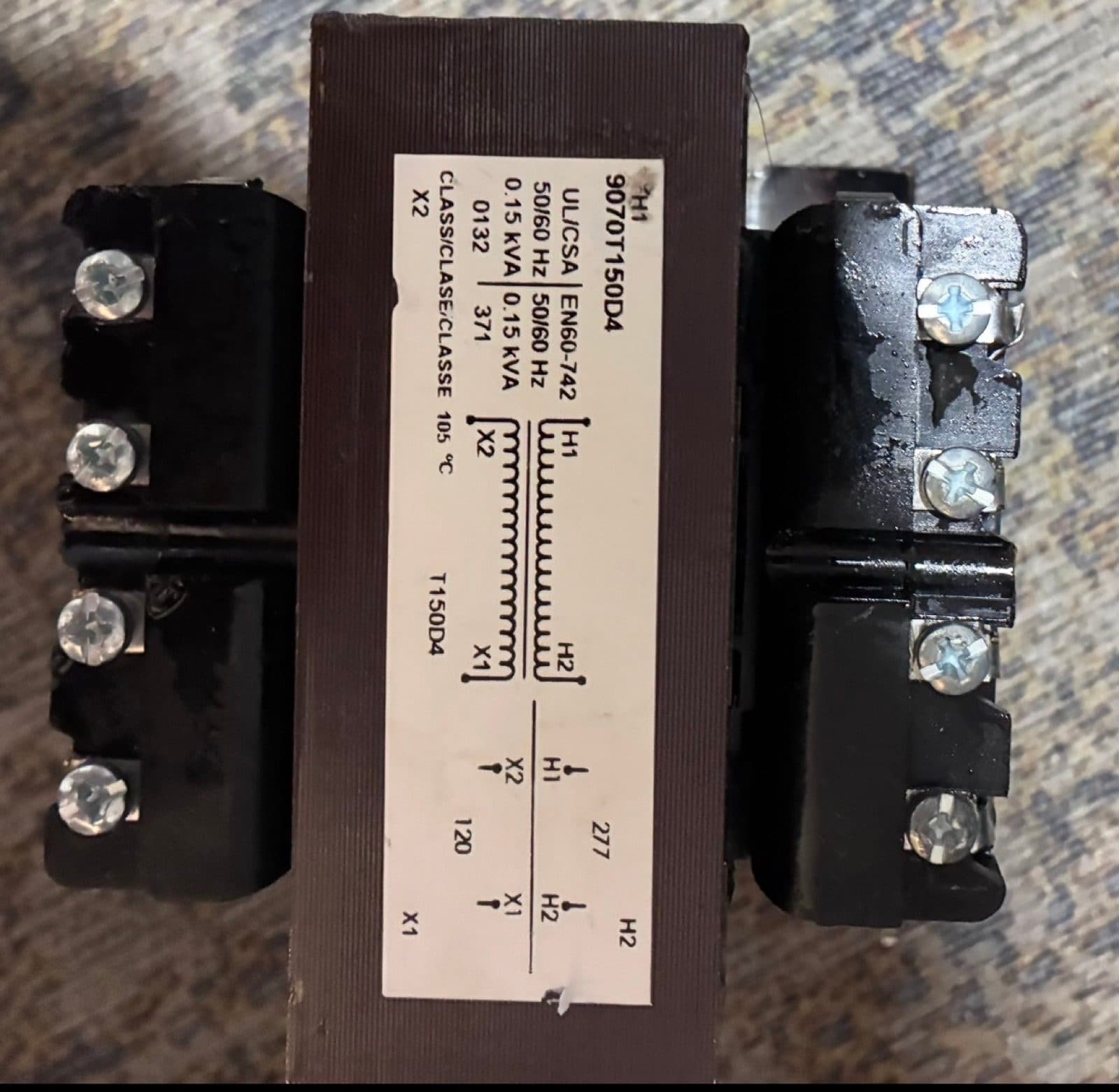 SQUARE D: Class 9070 Type T Industrial Control Transformer (#9070T150D4)
