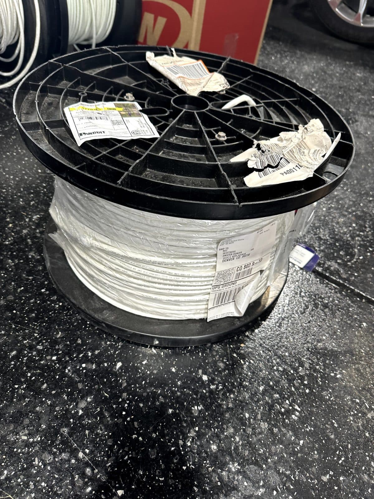 Panduit Cat6A 10 gig sheilded cable white