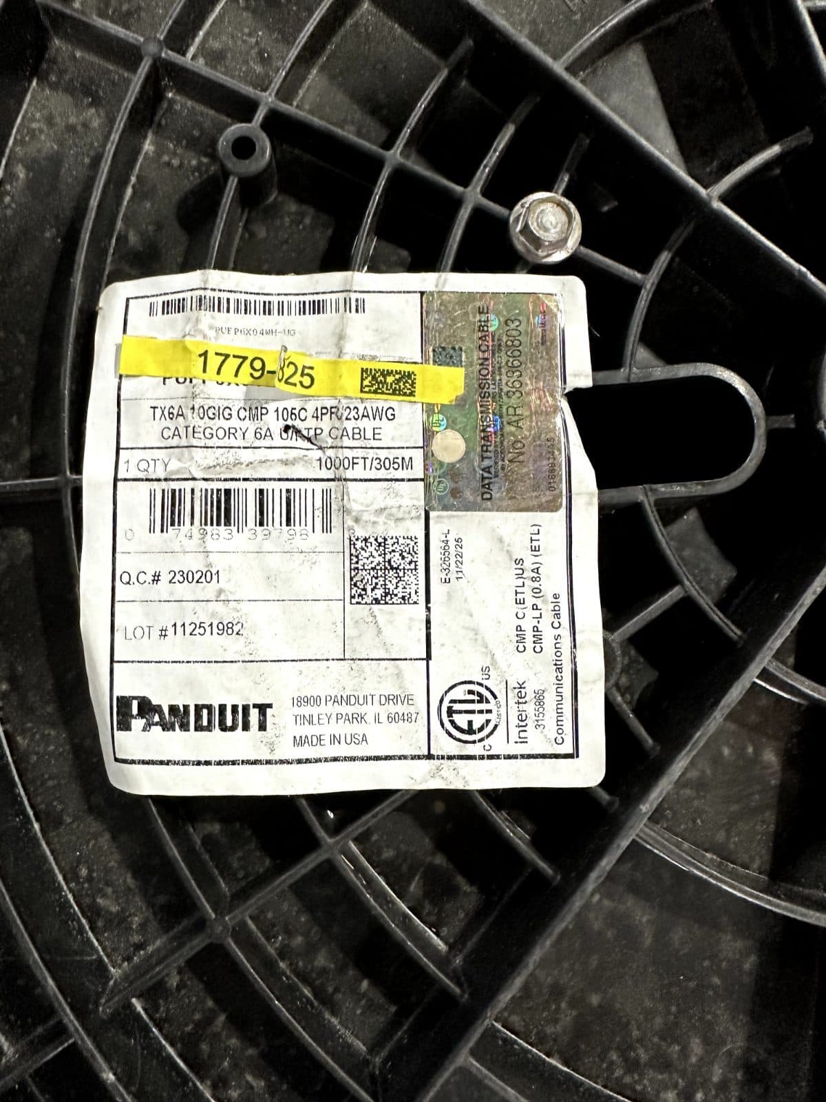 Panduit Cat6A 10 gig sheilded cable white 2