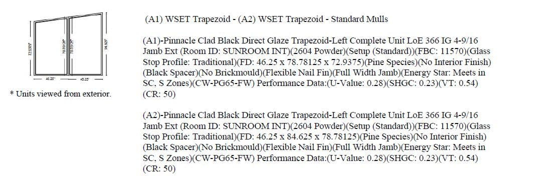 Windsor Pinnacle Clad Black Trapezoid windows 2