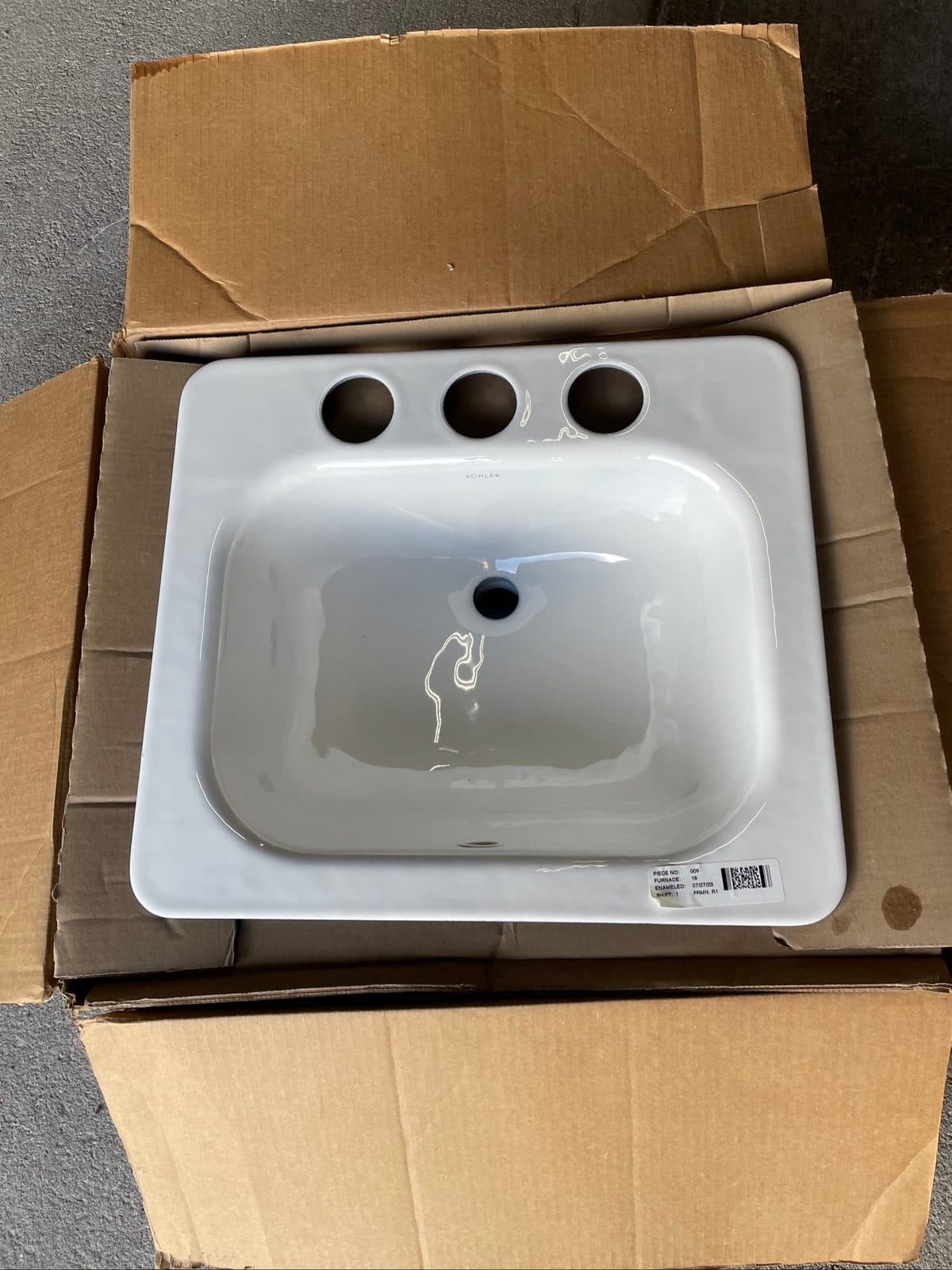 Kohler 2890-8U-0 Tahoe White Undermount Cast Iron Sink