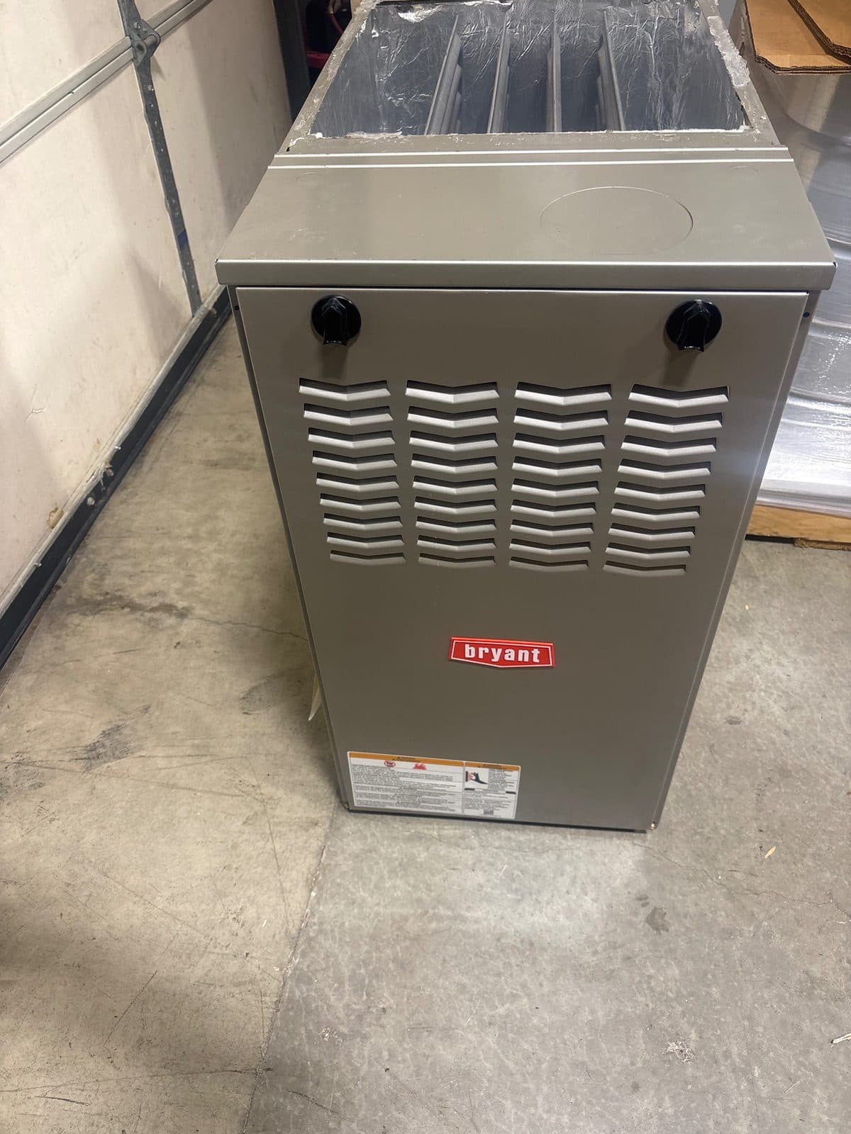 Never-comissioned Bryant 90K BTU furnace