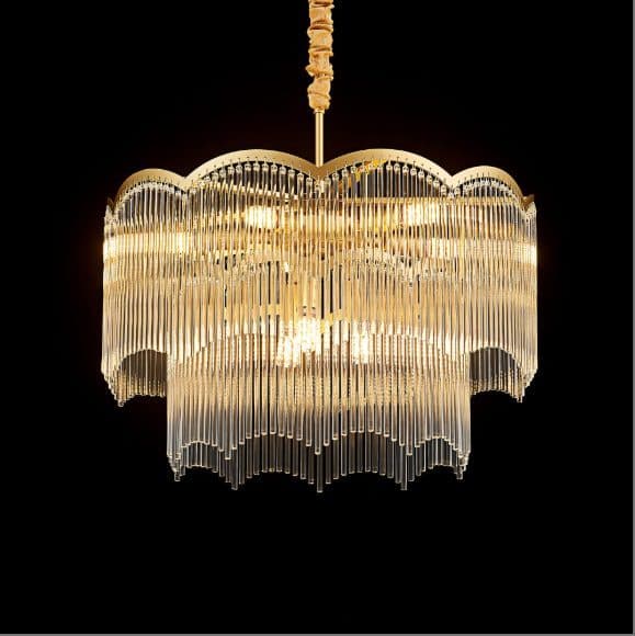 Faibra 8-Light Gold Crystal Chandelier